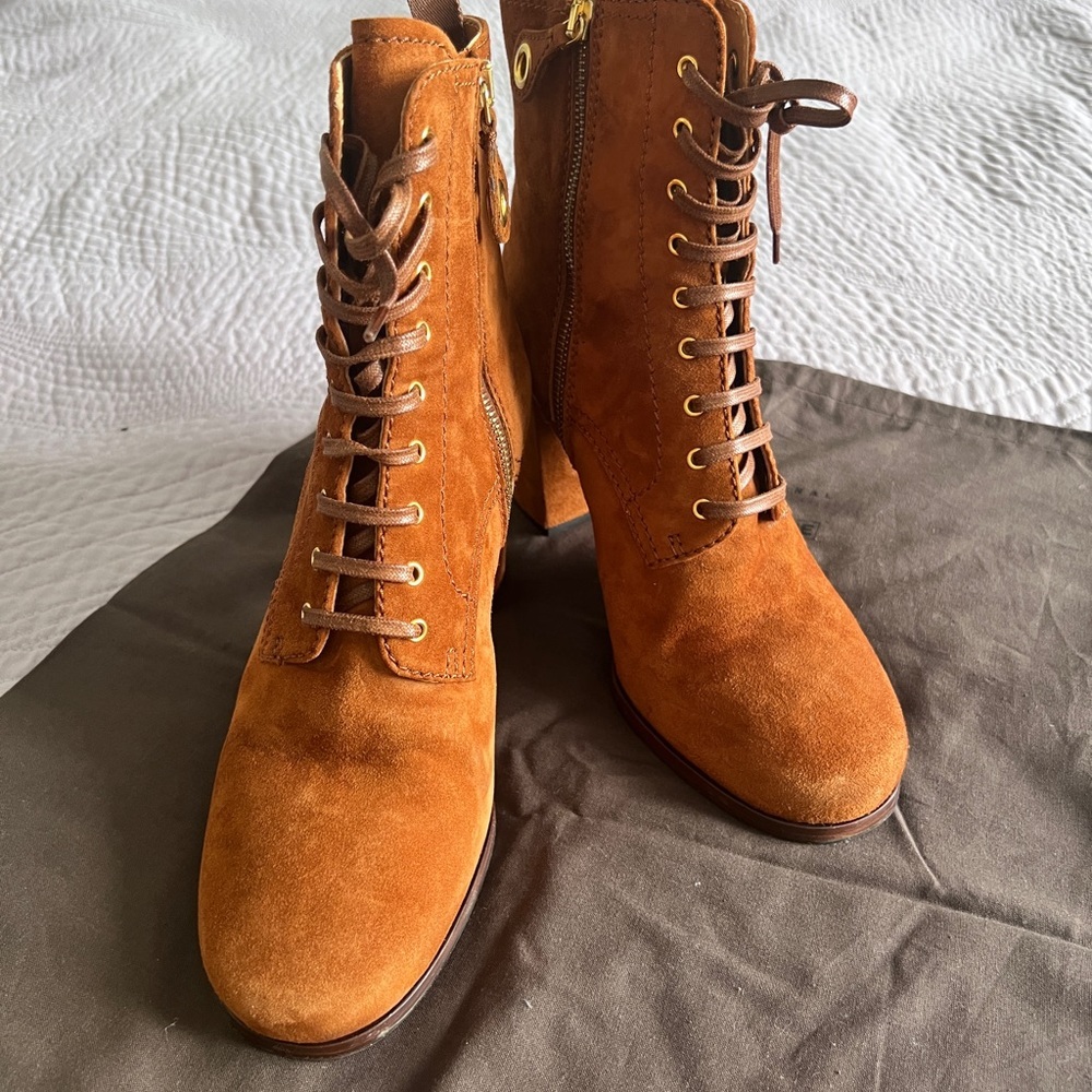 Car Shoe Lace-up ankle suede Boots size 40 - Picture 3 of 10